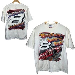 Vintage 1999 Dale Earnhardt Jr. Breaking Away From The Pack Tee Autographed Med